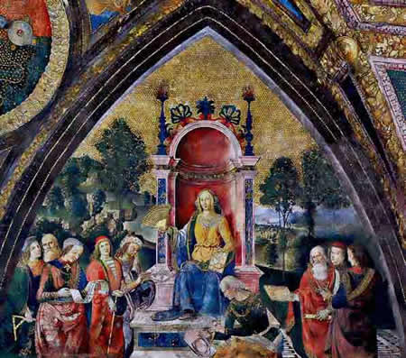 Fresco a manera de Perugino por el Pinturicchio.