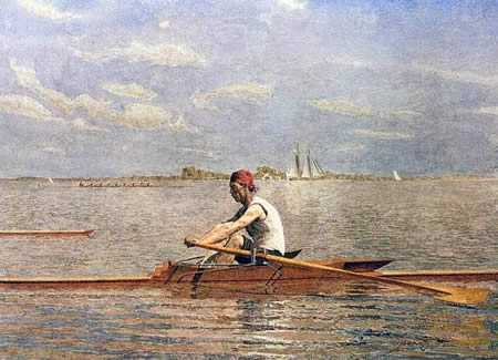 Realismo neo-impresionista al agua por Eakins.