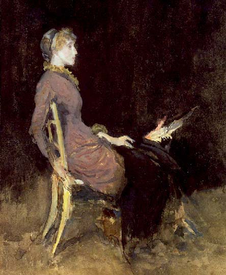 Obra al estilo impresionismo francés en acuarela, por Whistler.