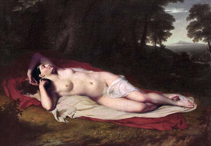 Desnudo norteamericano neoclásico por Vanderlyn. 