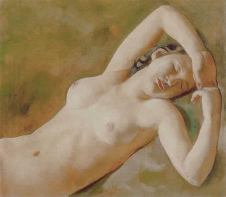 Pintura de desnudo por el español Sunyer.