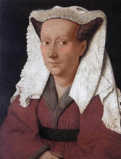 Retrato flamenco de su esposa por el maestro Van Eyck.