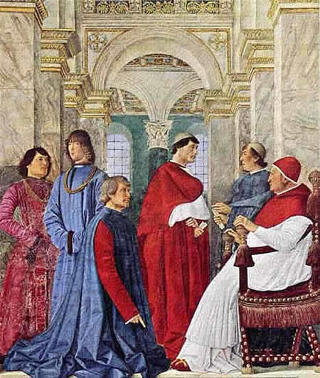 Obra religiosa al fresco, similar a Mantegna por Da Forli.