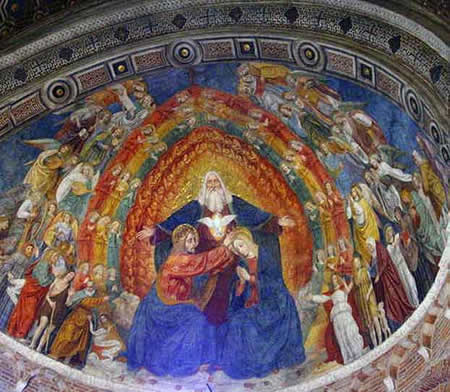 Pintura de iglesia por el Bergognone.