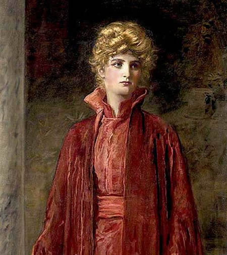 Retrato por el académico inglés neoclásico Millais.