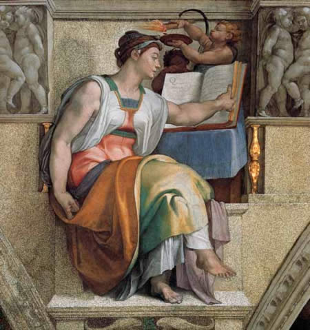 Fresco renacentista por el genio del arte italiano Miguel Angel.
