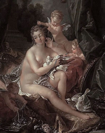 Pintura alegórica Rococó por el francés Boucher.