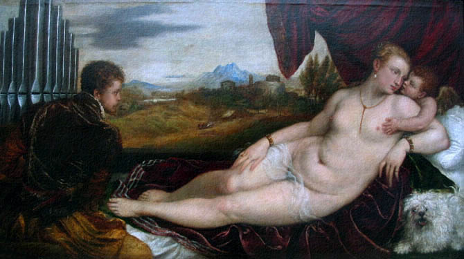 Venus desnuda, cuadro del siglo 16 por Titian.