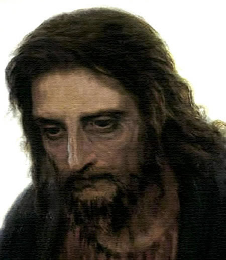 Retrato de Cristo, pintura por el ruso Kramskoi.