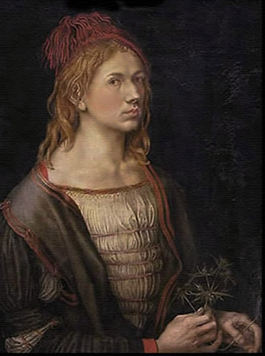 Pintura del Renacimiento, autorretrato por el alemán Durero.