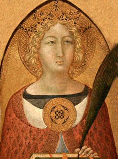 Pintura en témpera del 1300 a manera de El Giotto por Lorenzetti.