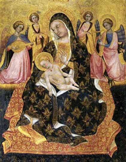 Pintura religiosa de fin del Gótico por Da Montepulciano.