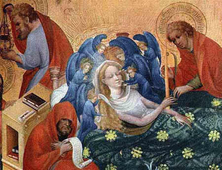 Alegoría religiosa del siglo XV, pintura neo-gótica por Von Soest.