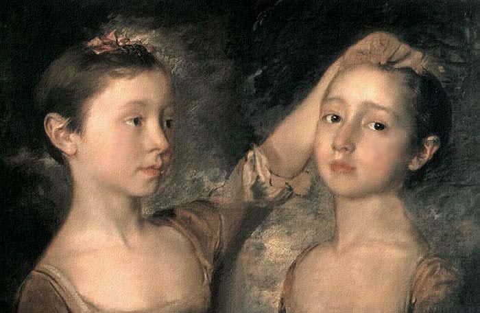 Retrato de hijas, cuadro neoclásico romántico por Gainsborough.