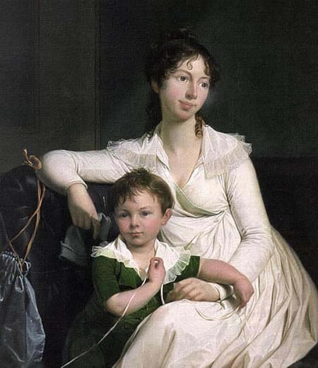 Madre e hijo pintados en el siglo XVIII  por el danés Juel.