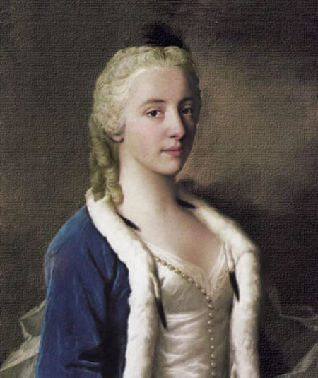 Mujer elegante, pintura realista por el suizo Liotard.