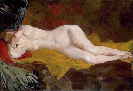 Mujer desnuda, modernismo impresionista por el holandés Breitner.