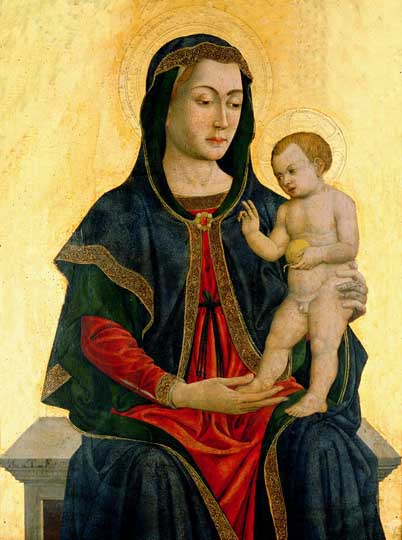 Madonna boloñesa en témpera por Francesco da Rimini.